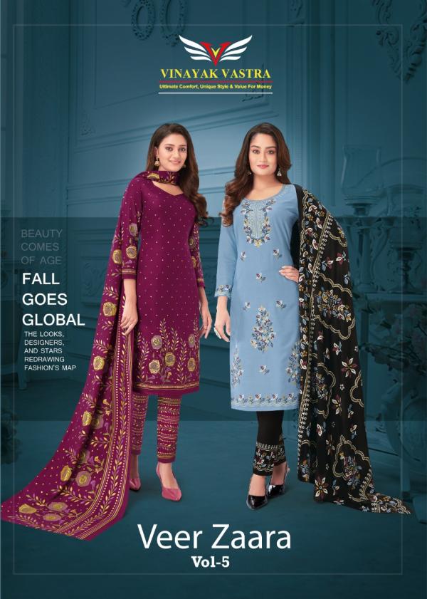 Vinayak Vastra Veer Zaara Vol-5 Cotton Designer Readymade Suit